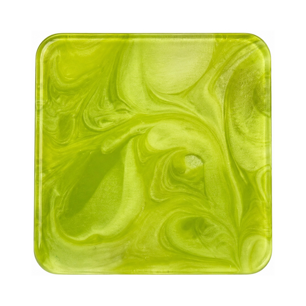 Mojito Marble cast acrylic sheet — zesty lime and chartreuse pearl swirling like a freshly muddled mojito