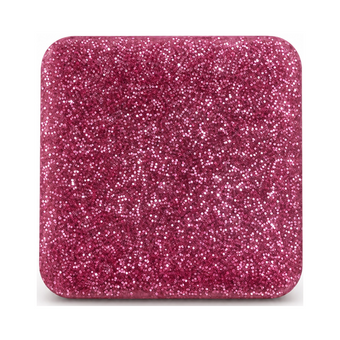 Moonberry Glits cast acrylic sheet — densely packed dusty-rose and berry-pink glitter
