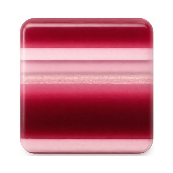 Picnic Pink cast acrylic sheet — bold raspberry and soft pink stripes with a glossy candy finish