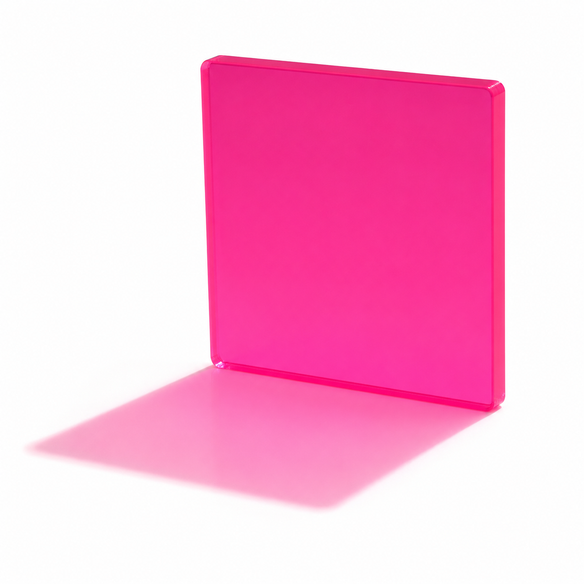 Fluro Pink — 3mm cast acrylic sheet, electric fluorescent pink