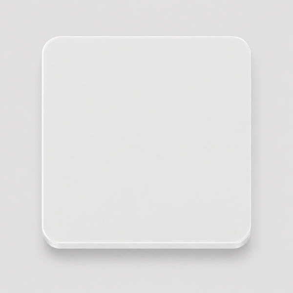 Gloss White — 3mm cast acrylic sheet, crisp white high-gloss