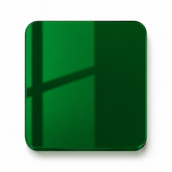 Green mirror acrylic sheet 3mm - reflective green perspex mirror, laser-ready, NZ