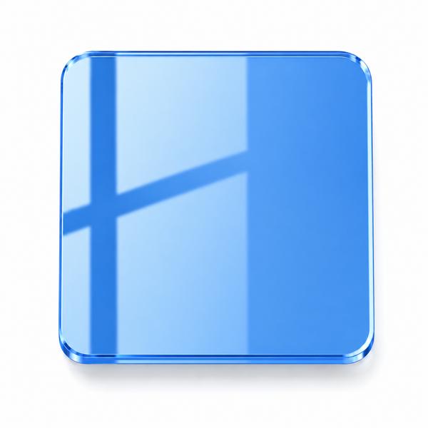 Light Blue Mirror — 3mm mirror acrylic sheet, cool reflective ice blue
