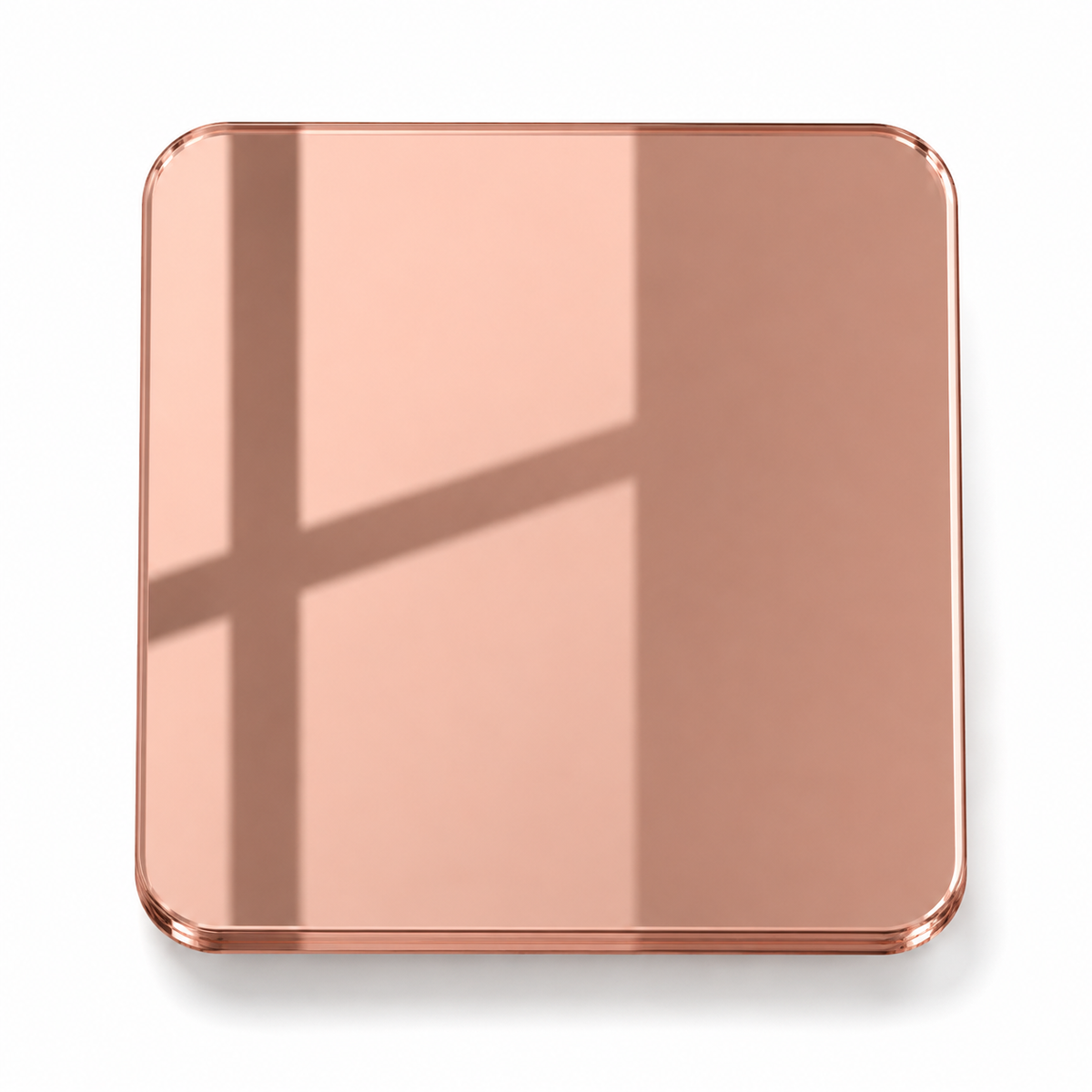 Rose Gold Mirror — 3mm mirror acrylic sheet, warm reflective rose gold