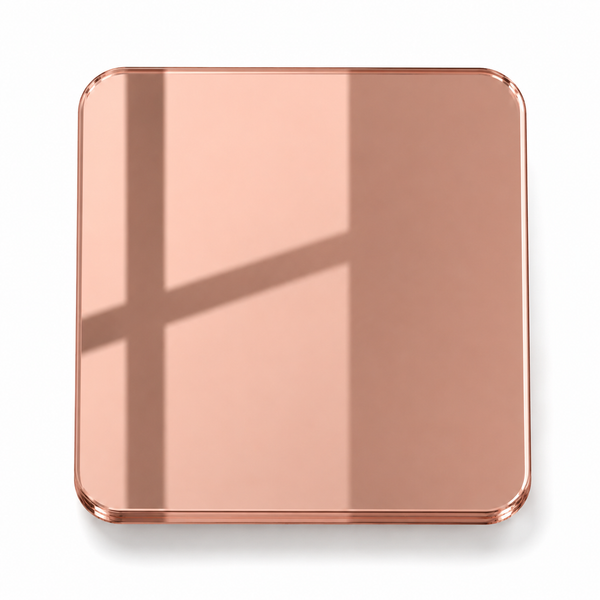 Rose Gold Mirror — 3mm mirror acrylic sheet, warm reflective rose gold
