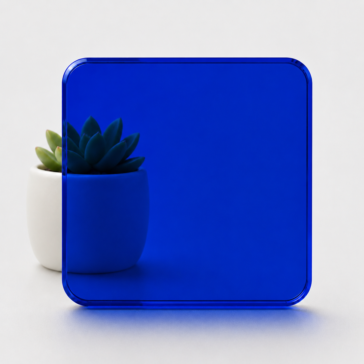 Blue Tint — 3mm transparent tinted acrylic sheet, deep see-through cobalt blue